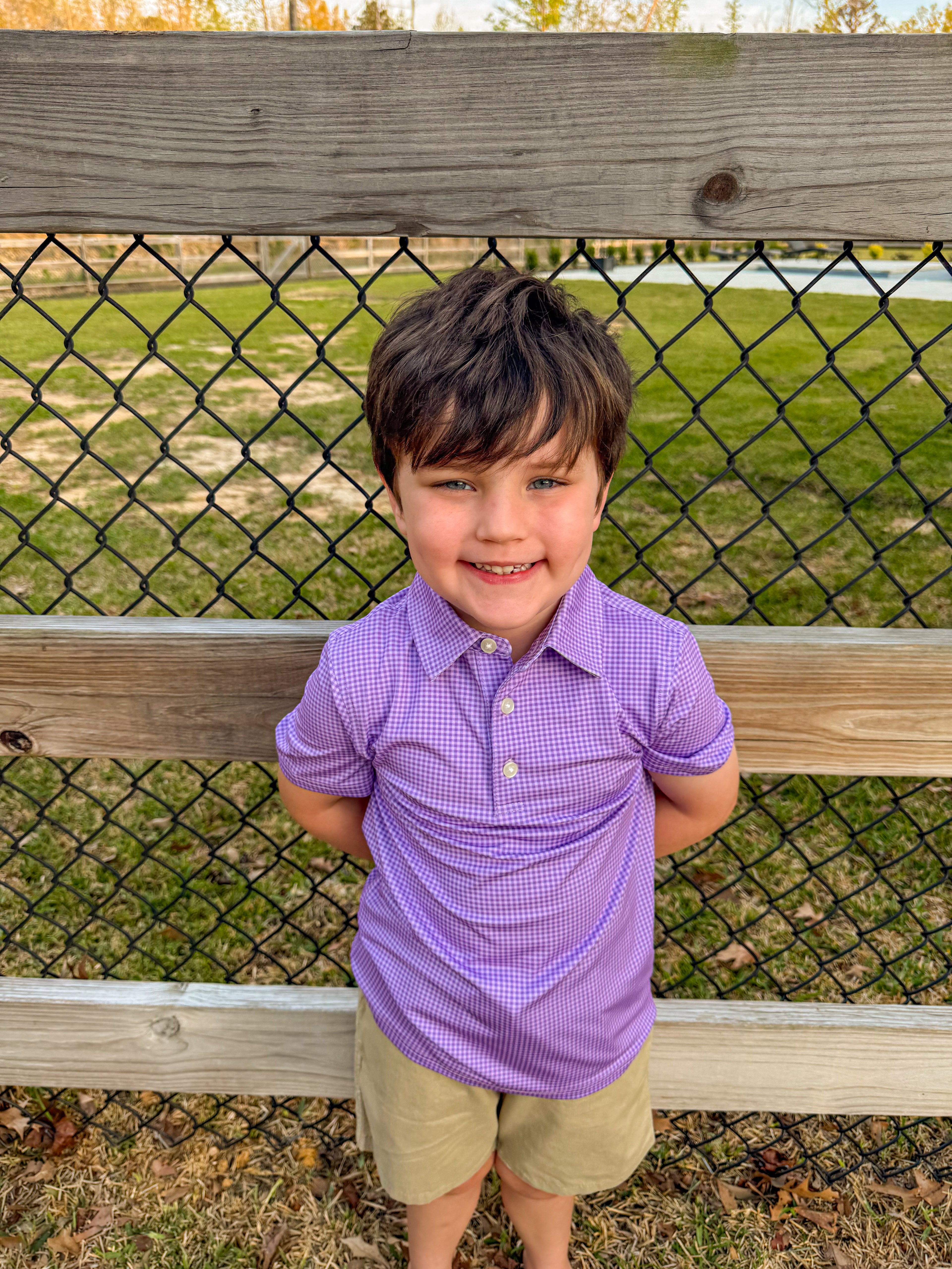 Boy's Purple Gingham