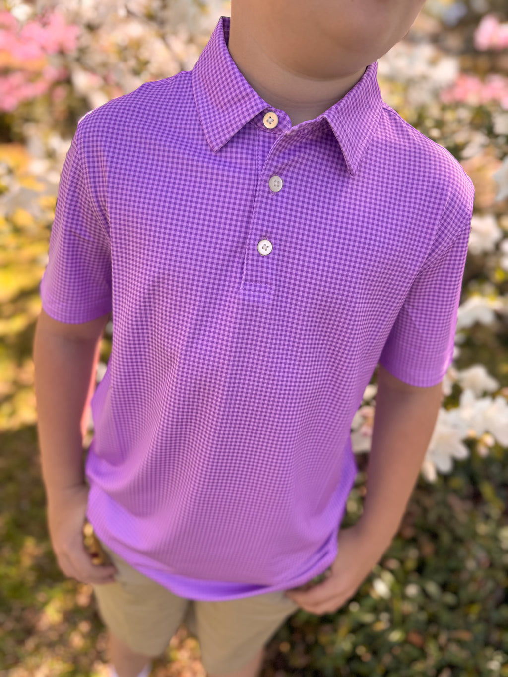 Boy's Purple Gingham