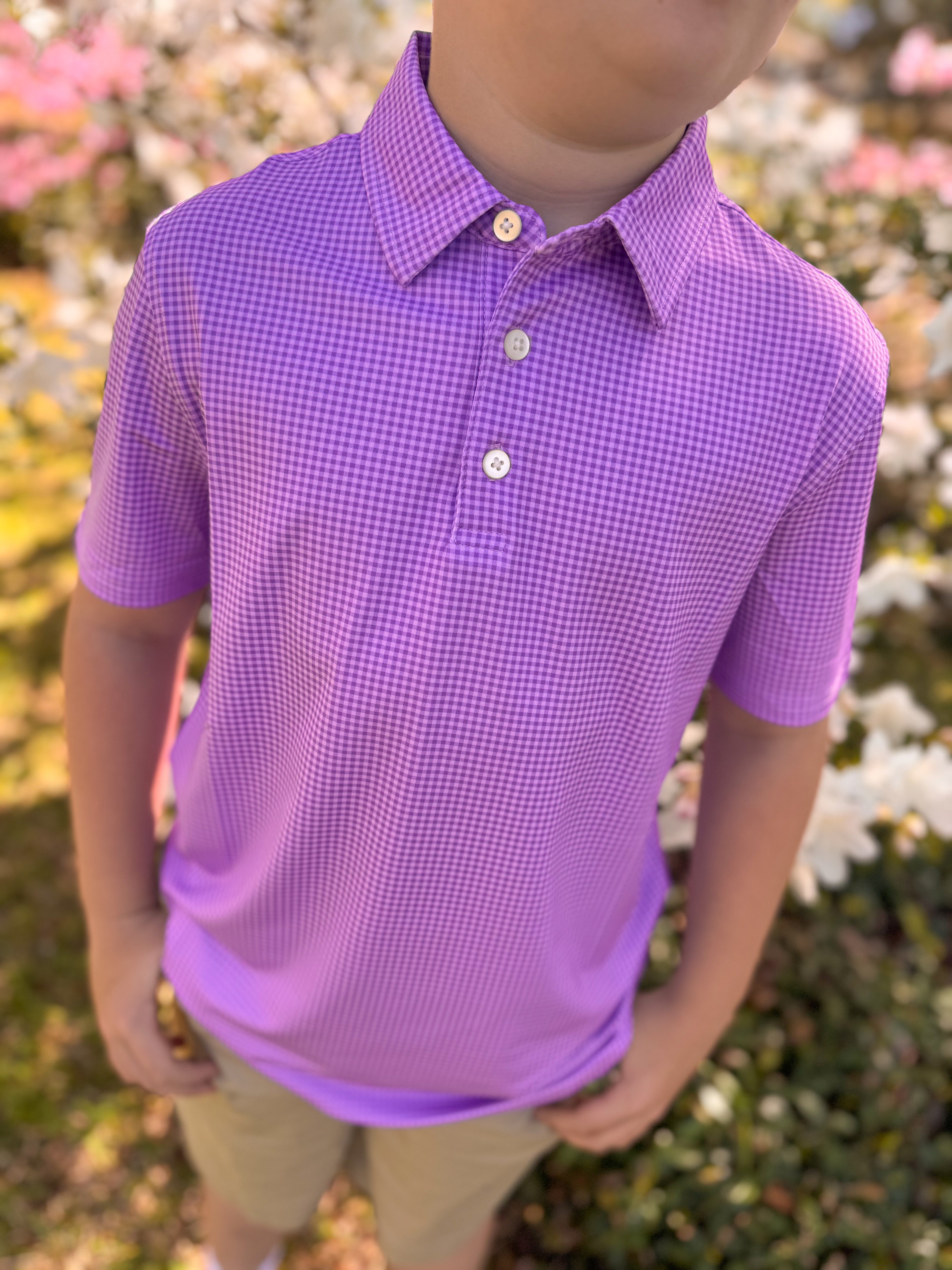 Boy's Purple Gingham