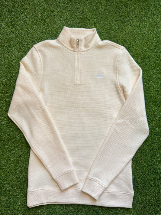 Men's Cream Waffle 1/4 Zip