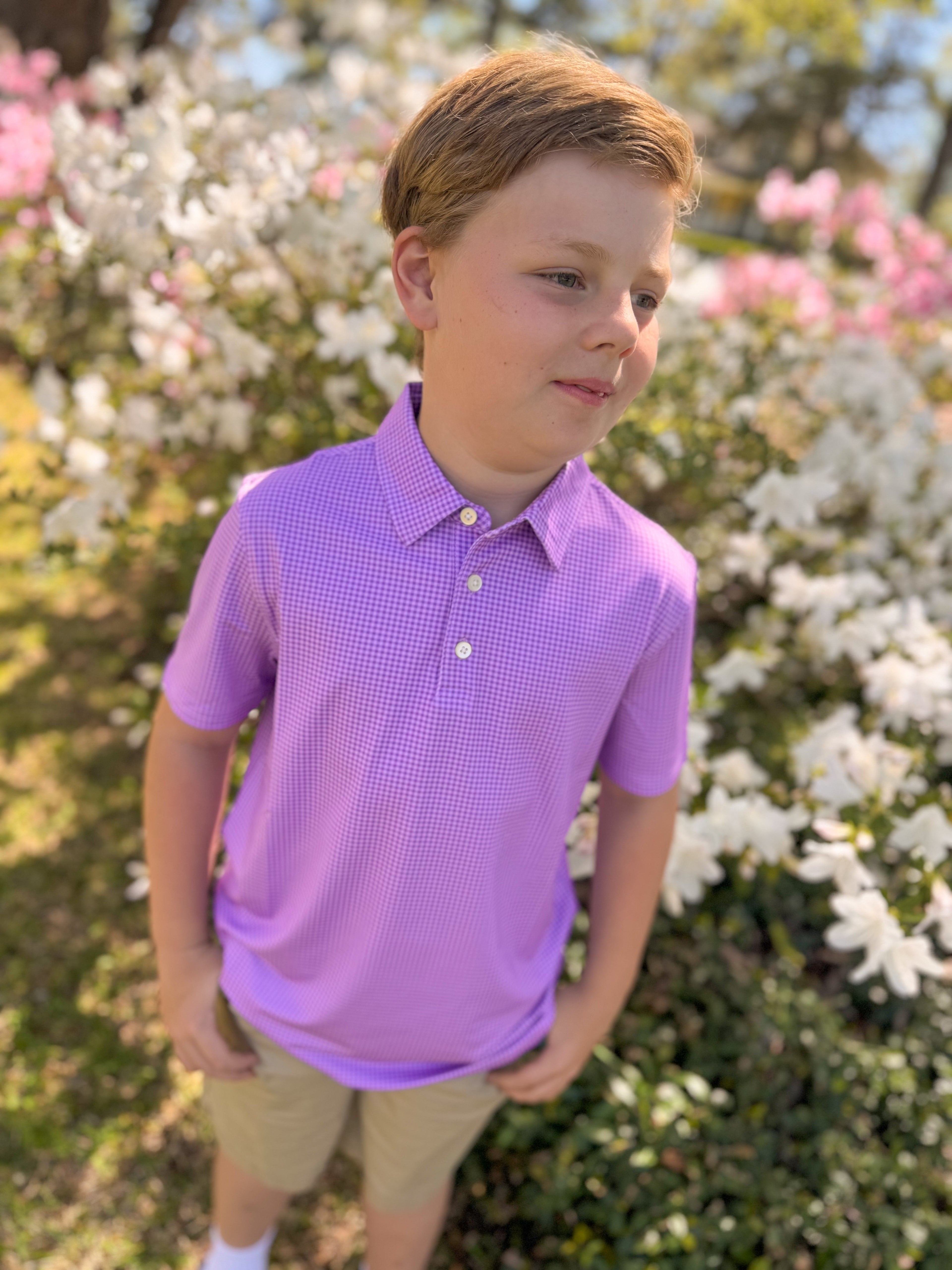 Boy's Purple Gingham