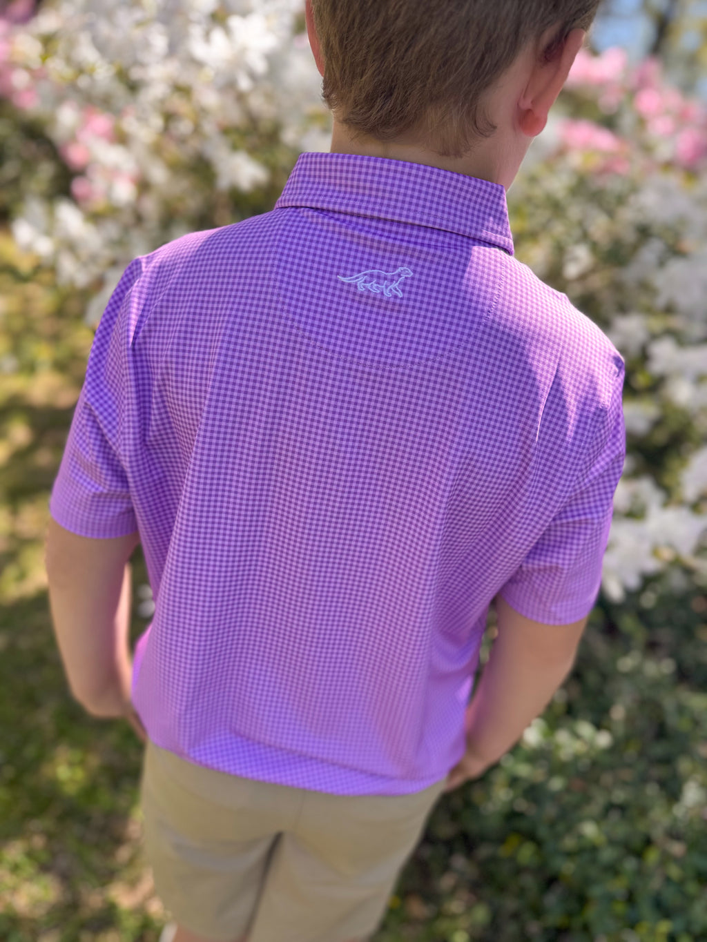 Boy's Purple Gingham